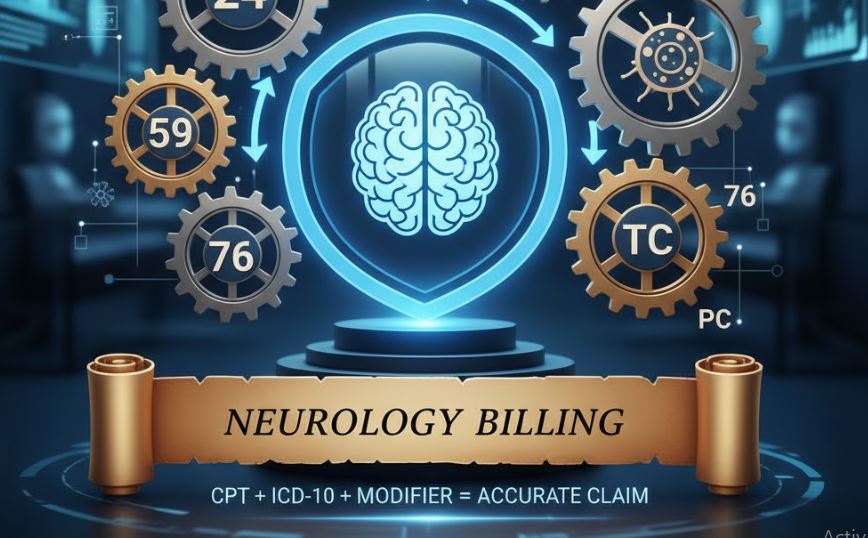 correct modifier in neurology billing